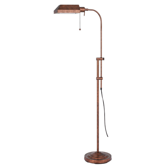 CAL Lighting 100W Pharmacy Floor Lamp With Adjustable Pole Rust BO-117FL-RU