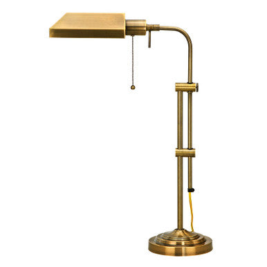 CAL Lighting 60W Pharmacy Table Lamp With Adjustable Pole Antique Bronze BO-117TB-AB