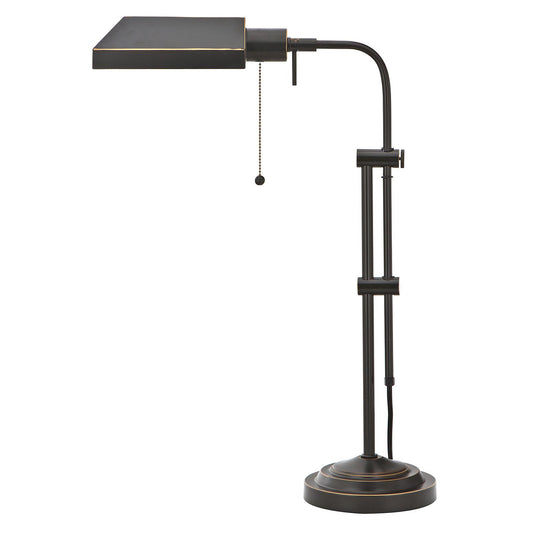 CAL Lighting 60W Pharmacy Table Lamp With Adjustable Pole Dark Bronze BO-117TB-DB