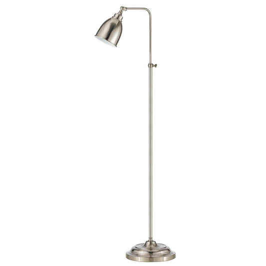 CAL Lighting 60W Pharmacy Floor Lamp with Adjustable Pole Brushed Steel BO-2032FL-BS