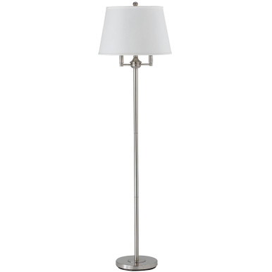 CAL Lighting 150W 6 Way Andros Metal Floor Lamp Brushed Steel BO-2077-6WY-BS