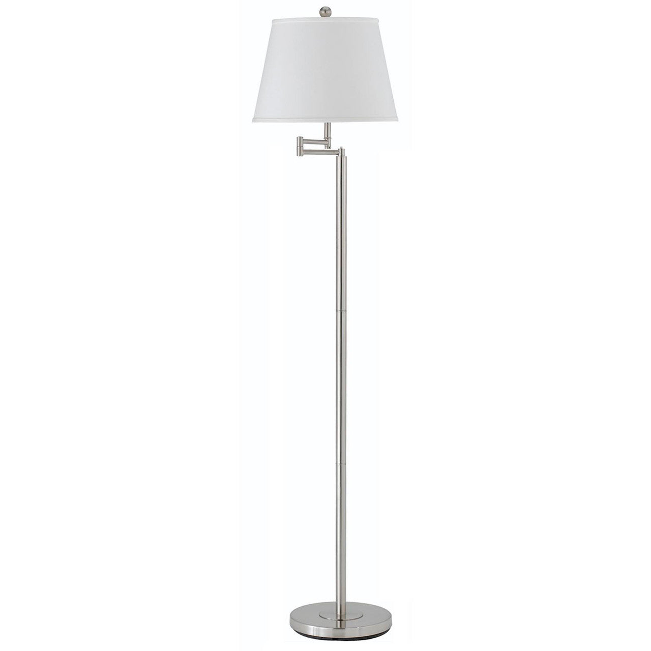 CAL Lighting 150W 3 Way Andros Metal Swing Arm Floor Lamp Brushed Steel BO-2077SWFL-BS