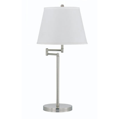 CAL Lighting 150W 3 Way Andros Metal Table Lamp Brushed Steel BO-2077TB-BS