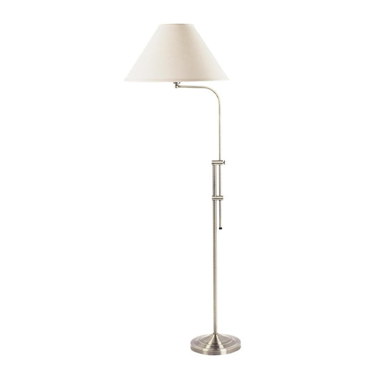 CAL Lighting 150W 3 Way Floor Lamp with Adjustable Pole Brushed Steel BO-216-BS