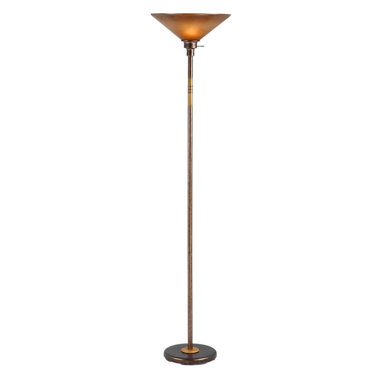 CAL Lighting 150W 3 Way Soho Metal Torchiere Rust BO-234TR-RU