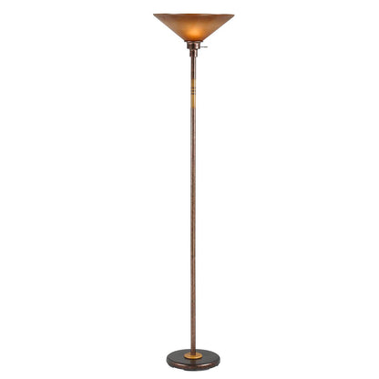 CAL Lighting 150W 3 Way Soho Metal Torchiere Rust BO-234TR-RU