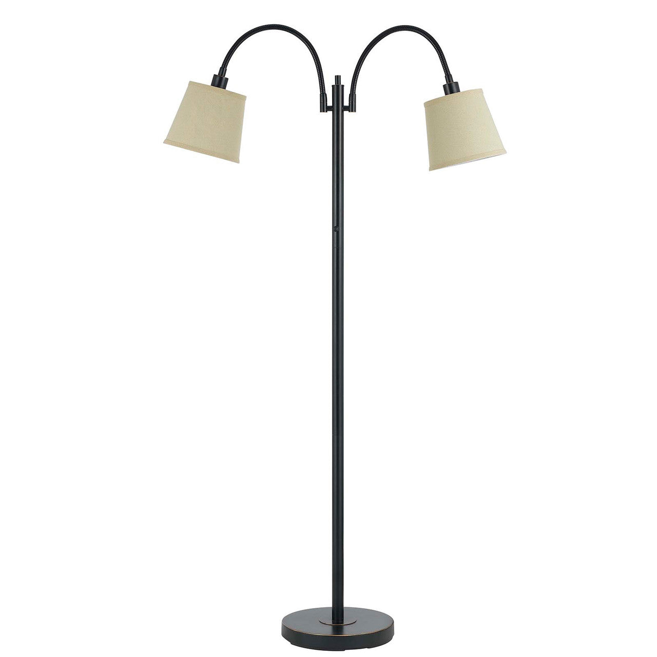 CAL Lighting 40W X 2 Gail Metal Lamp With Gooseneck Dark Bronze BO-2444FL-DB