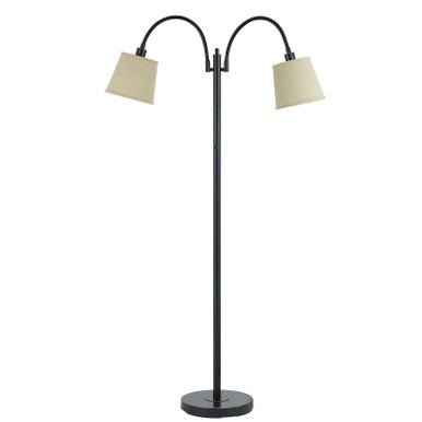 CAL Lighting 40W X 2 Gail Metal Lamp With Gooseneck Dark Bronze BO-2444FL-DB