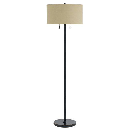 CAL Lighting 60W X 2 Calais Metal Floor Lamp Dark Bronze BO-2450FL-DB