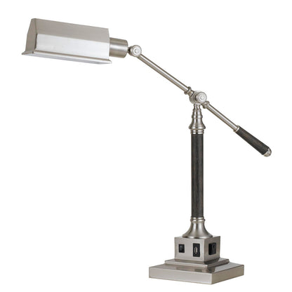 CAL Lighting 60W Angelton Desk Lamp Brushed Steel BO-2687DK