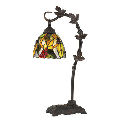 CAL Lighting 60W Cotulla Downbridge Tiffany Table Lamp Tiffnay BO-2754TB