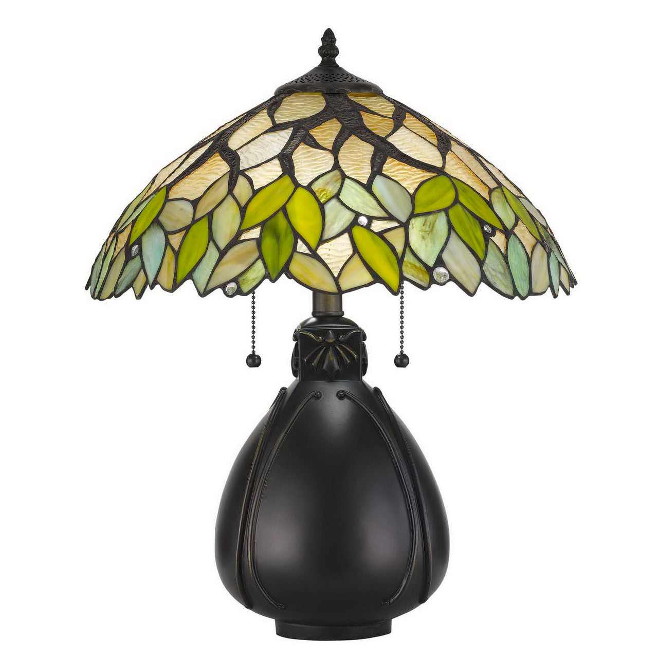 CAL Lighting 60W X 2 Tiffany Table Lamp Tiffany BO-2798TB