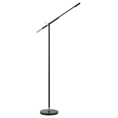 CAL Lighting Virton Metal LED 10W, 780 Lumen, 3K Adjustable Floor Lamp Black/Antique Brass BO-2843FL