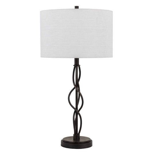 CAL Lighting Antony 150W 3 Way Metal Table Lamp Textured Bronze BO-2857TB