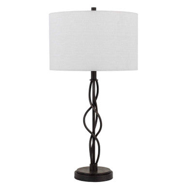 CAL Lighting Antony 150W 3 Way Metal Table Lamp Textured Bronze BO-2857TB