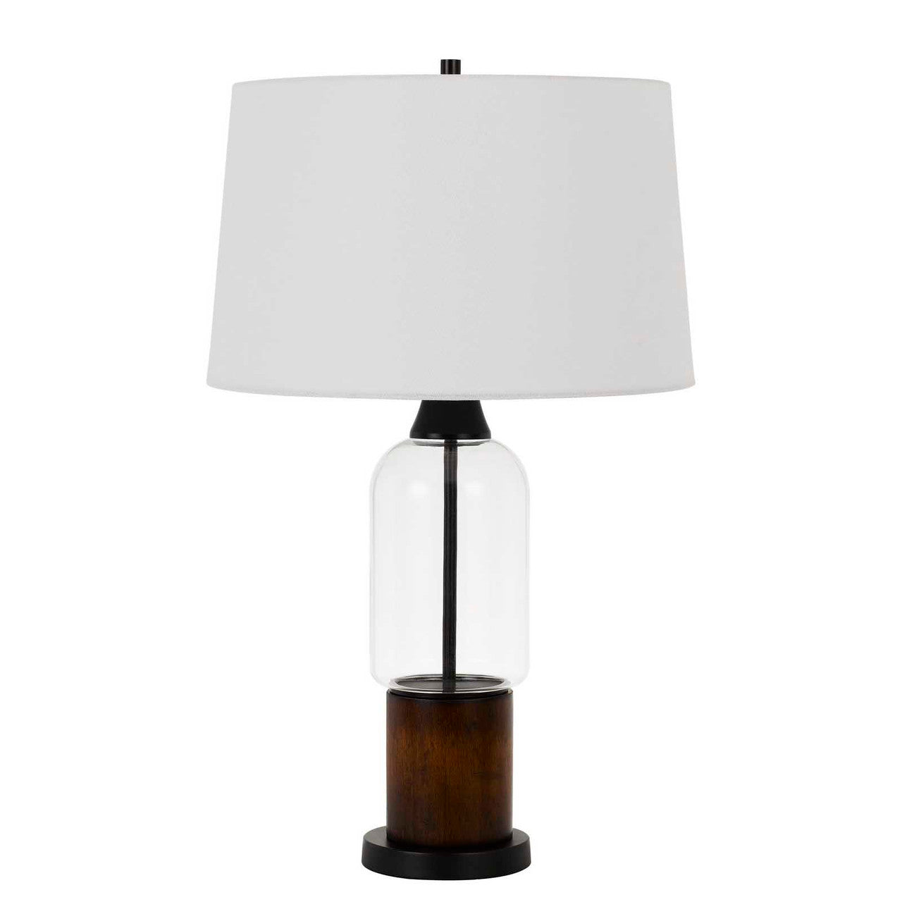 CAL Lighting Bron 150W 3 Way Pine Wood/Glass Table Lamp Wood BO-2862TB