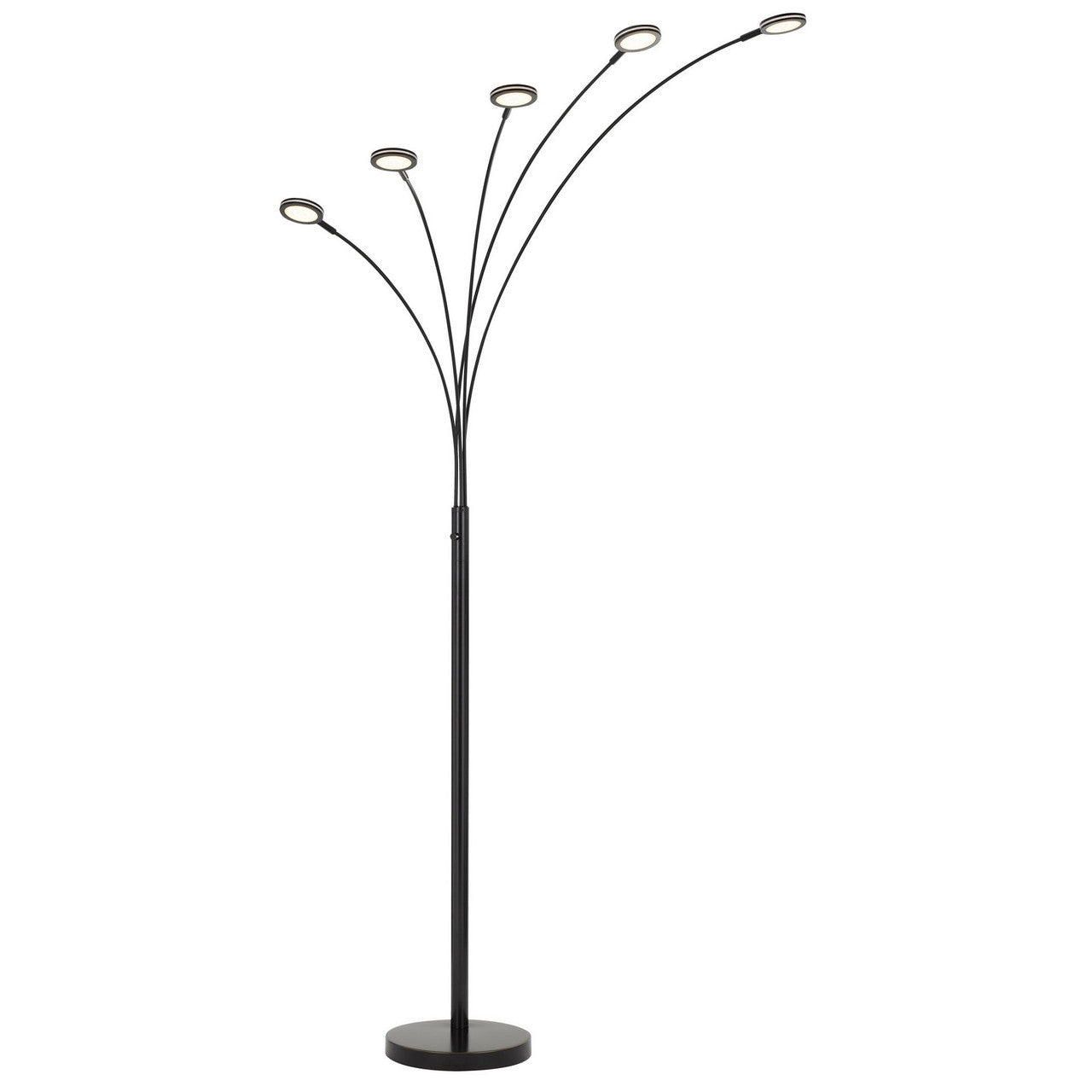 CAL Lighting Cremona integrated LED Metal Arc Floor Lamp Dark Bronze BO-2873FL-5L-DB