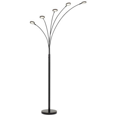 CAL Lighting Cremona integrated LED Metal Arc Floor Lamp Dark Bronze BO-2873FL-5L-DB