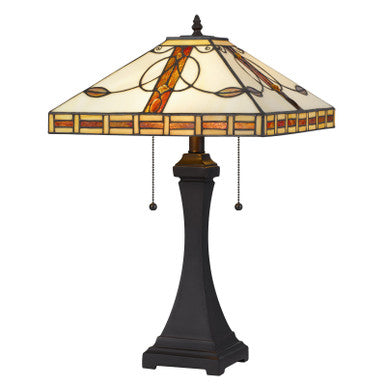 CAL Lighting Tiffany Table Lamp Dark Bronze BO-2903TB