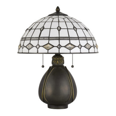 CAL Lighting 60W X 2 Tiffany Table Lamp  BO-2942TB