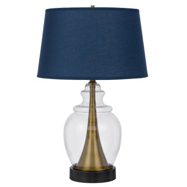 CAL Lighting Cupola glass/metal table lamp Antique Brass BO-3002TB