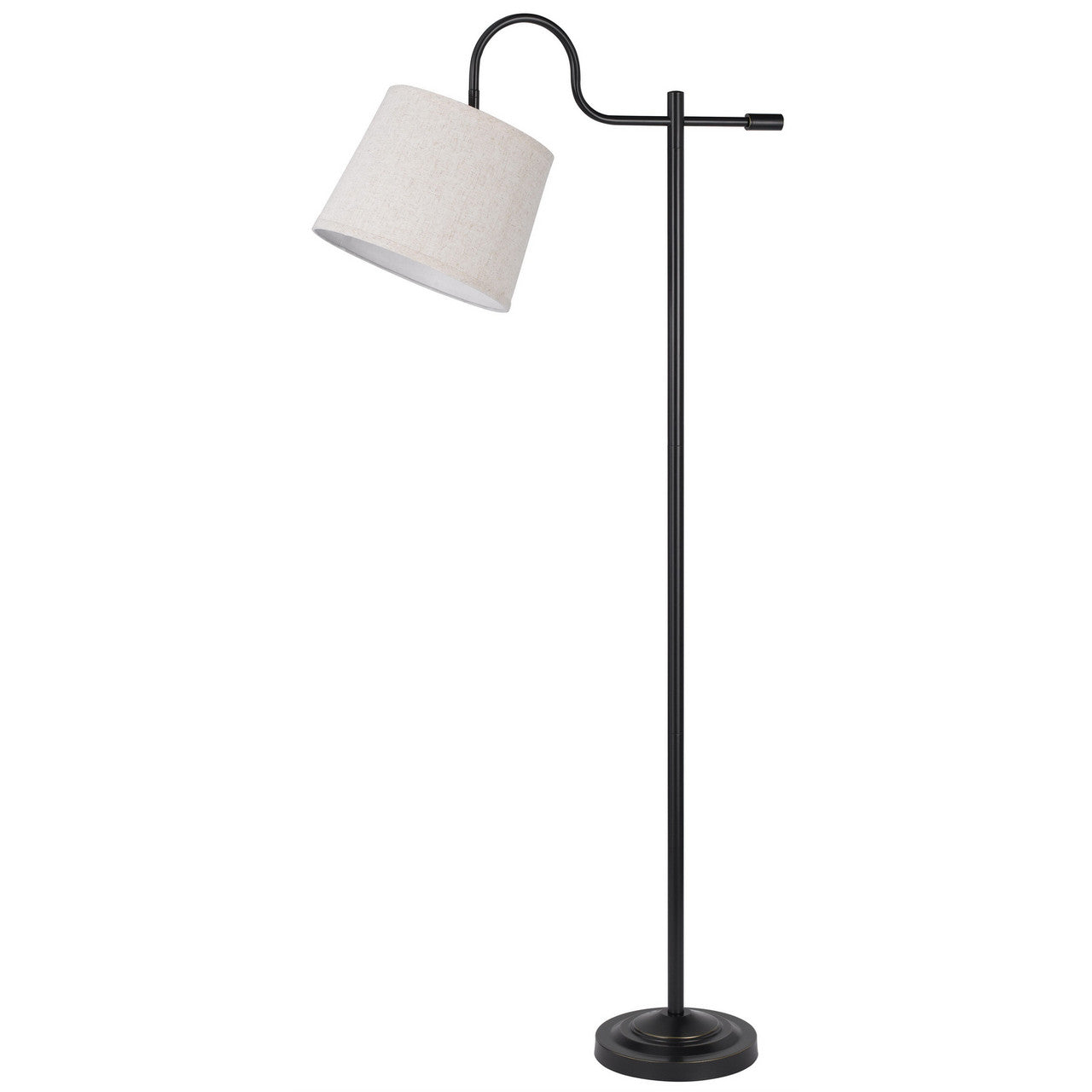 CAL Lighting 60W Rexburg metal downbridge floor lamp with adjustable shade Dark Bronze BO-3073FL