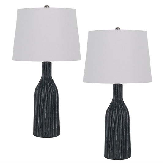 CAL Lighting 100W Irvington Ceramic table lamp. Priced and sold as pairs. Marble BO-3083TB-2