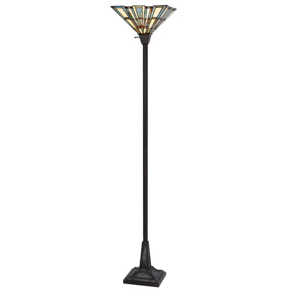 CAL Lighting 150W 3 Way metal/resin Tiffany torchiere Dark Bronze BO-3100TR