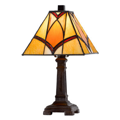 CAL Lighting 40W metal/resin Tiffany accent lamp with inline switch Dark Bronze BO-3113AC