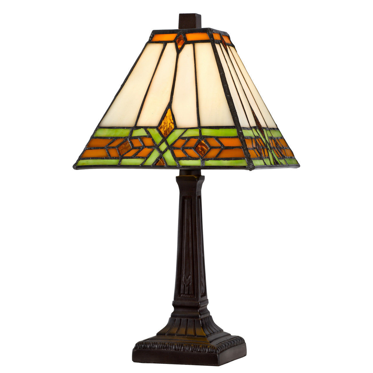 CAL Lighting 40W metal/resin Tiffany accent lamp with inline switch Dark Bronze BO-3115AC