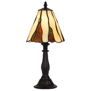 CAL Lighting 40W metal/resin Tiffany accent lamp with inline switch Dark Bronze BO-3116AC