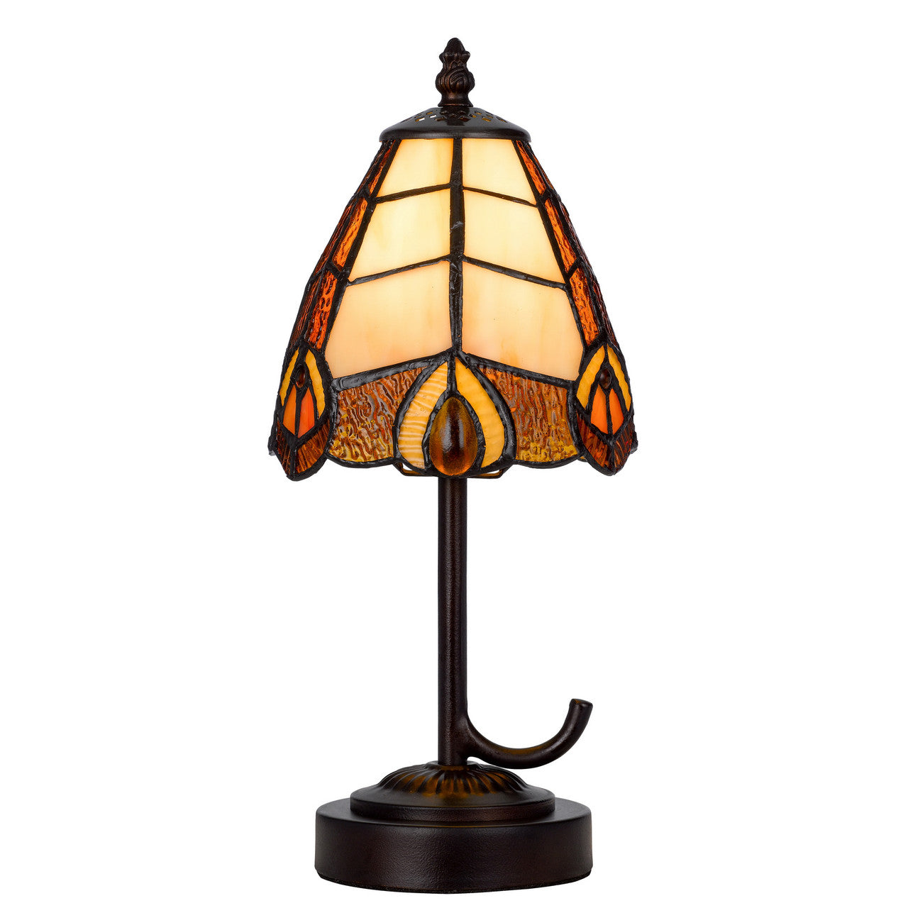 CAL Lighting 40W metal/resin Tiffany accent lamp with inline switch Dark Bronze BO-3119AC