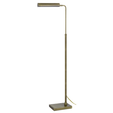 CAL Lighting Delray 17W, 3000K non dimmable integrated LED metal floor lamp with adjustable height Antique Brass BO-3133FL-AB