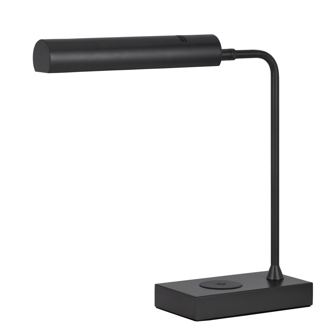 CAL Lighting Delray 12W intergrated LED metal desk lamp with wireless charging port Charcoal Grey BO-3133TB-GR