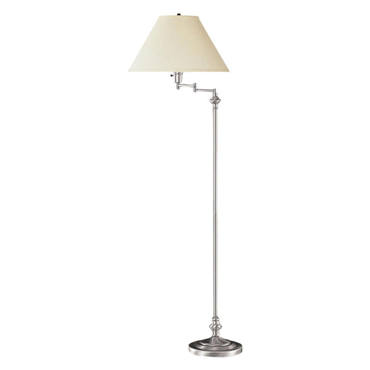 CAL Lighting 150W 3 Way Swing Arm Floor Lamp Brushed Steel BO-314-BS