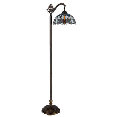 CAL Lighting 60W Colebridge downbridge tiffany floor lamp Bronze BO-3168FL