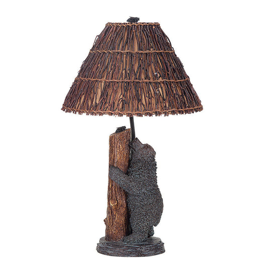 CAL Lighting 150W Resin Bear/Honey Bee Table Lamp Antique Bronze BO-507