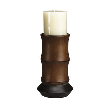 CAL Lighting Bamboo Resin Candle Holder Bamboo BO-882SC