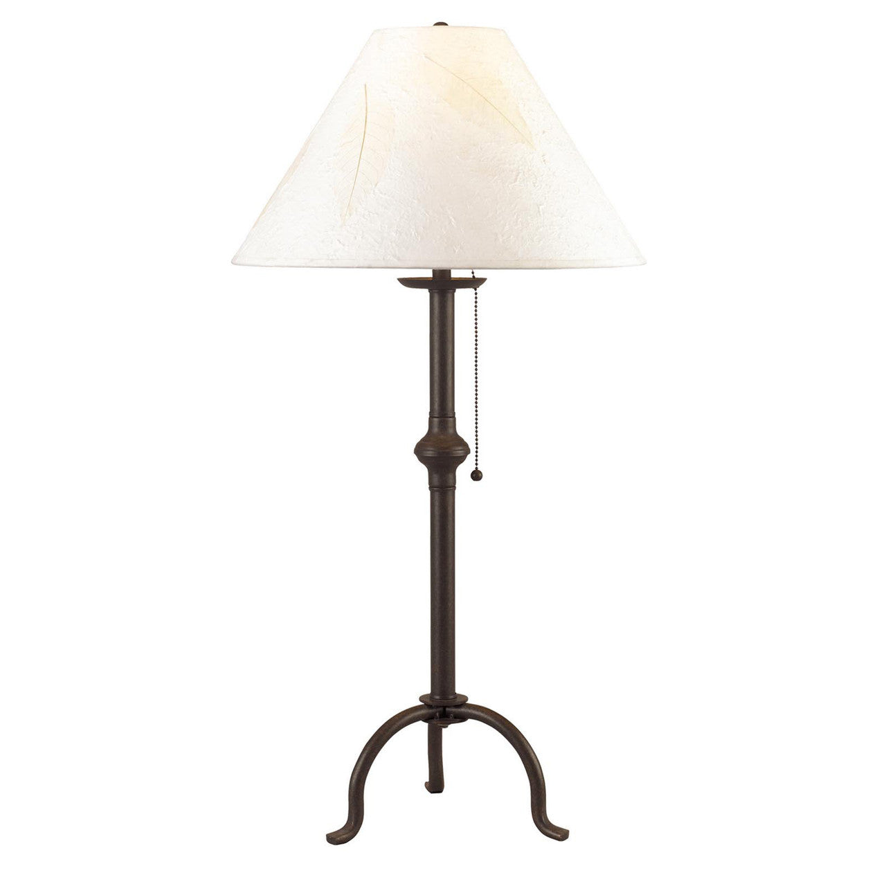 CAL Lighting 75W Iron Table Lamp W/Pull Chain Black BO-903TB