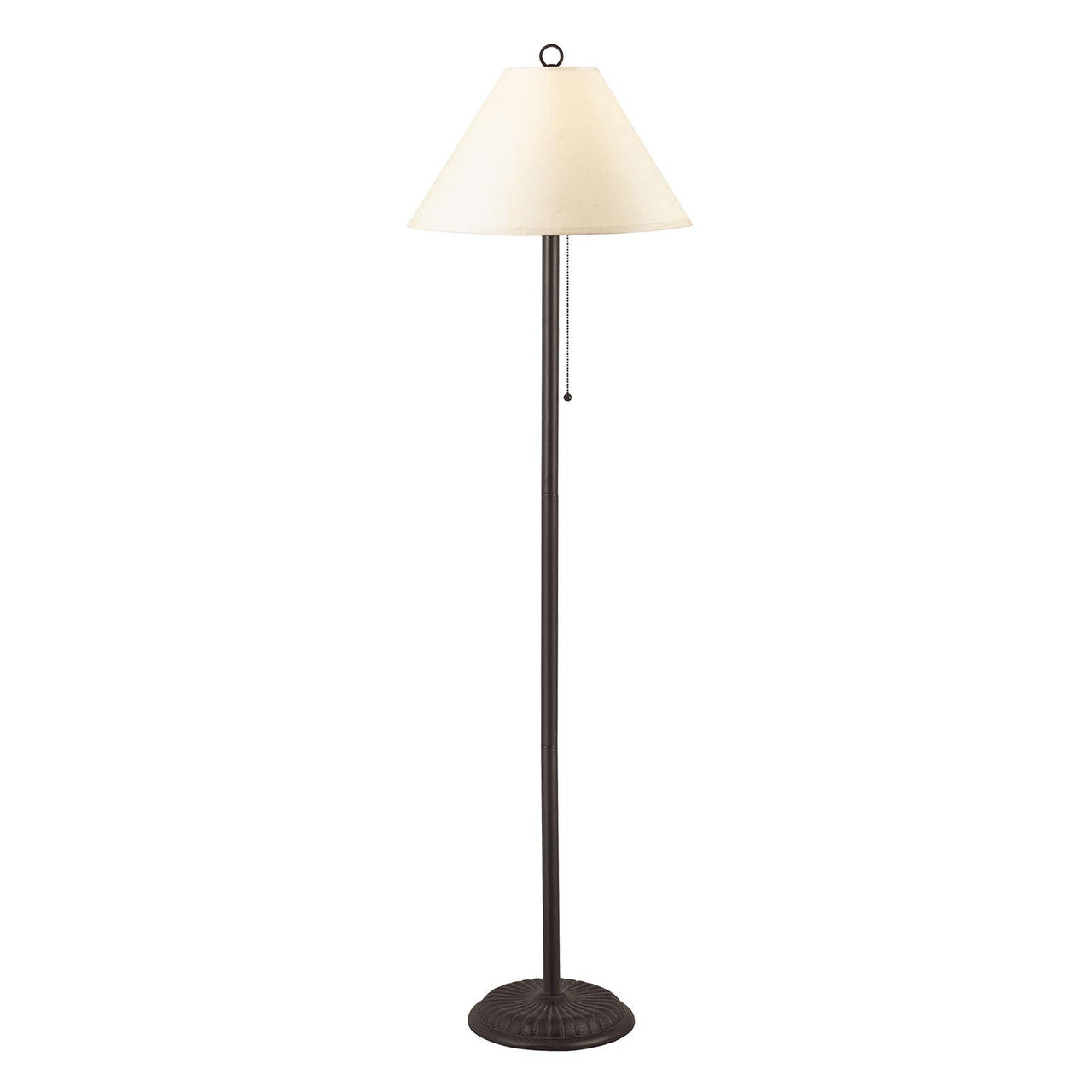 CAL Lighting 100W Candlestick Floor Lamp W/Pull Chain Switch Black/Rust BO-904FL-OW