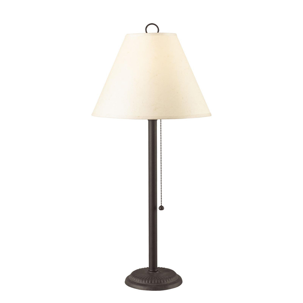 CAL Lighting 75W Candlestick Table Lamp W/Pull Chain Switch Black/Rust BO-904TB-OW