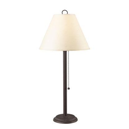 CAL Lighting 75W Candlestick Table Lamp W/Pull Chain Switch Black/Rust BO-904TB-OW