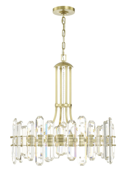 Crystorama Bolton 8 Light Aged Brass Chandelier BOL-8888-AG