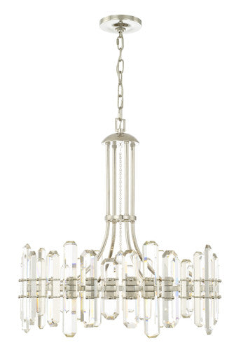 Crystorama Bolton 8 Light Polished Nickel Chandelier BOL-8888-PN