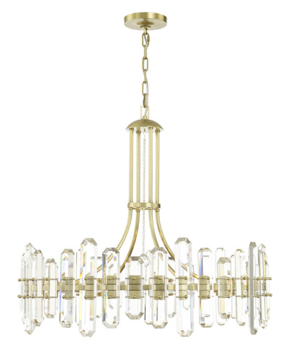 Crystorama Bolton 12 Light Aged Brass Chandelier BOL-8889-AG