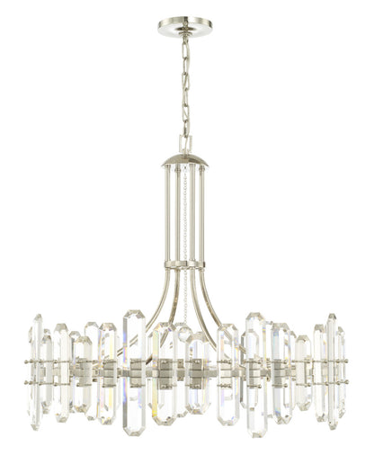 Crystorama Bolton 12 Light Polished Nickel Chandelier BOL-8889-PN