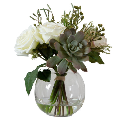 Uttermost Belmonte Floral Bouquet & Vase 60182