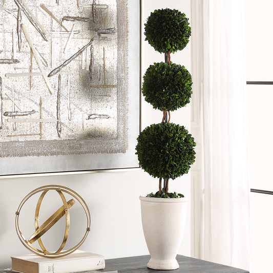 Uttermost Preserved Boxwood Triple Topiary 60223