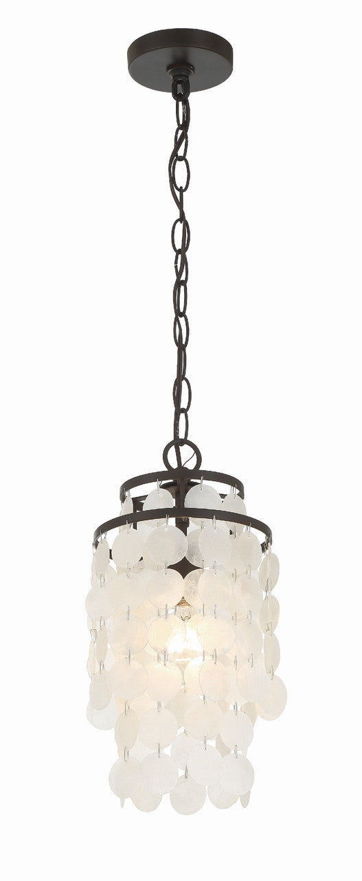 Crystorama Brielle 1 Light Dark Bronze Mini Chandelier BRI-3000-DB