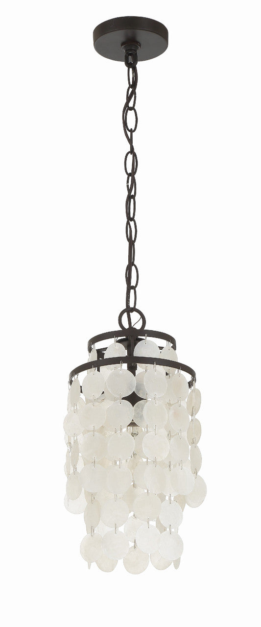 Crystorama Brielle 1 Light Dark Bronze Mini Chandelier BRI-3000-DB